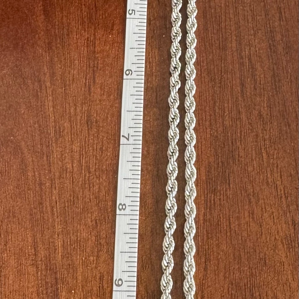 Silver Rope Chain Necklace